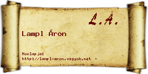 Lampl Áron névjegykártya